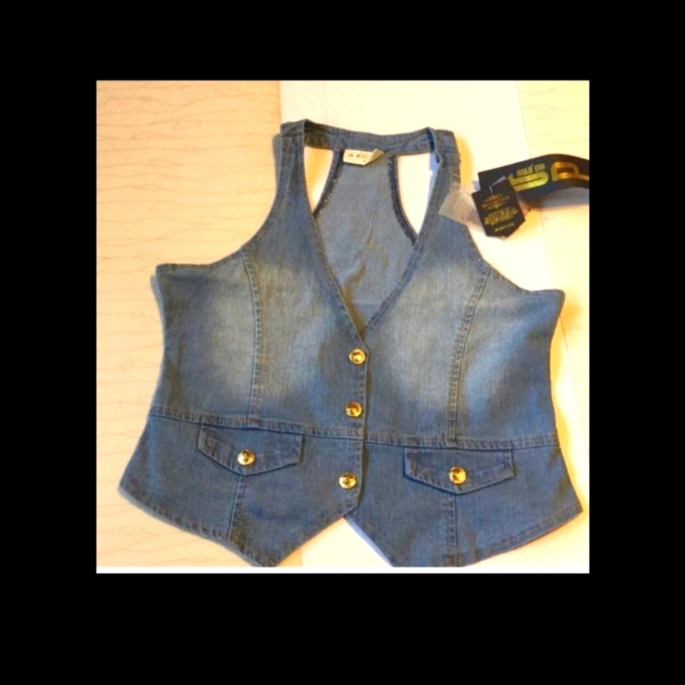 Denim Vest by M.Michel